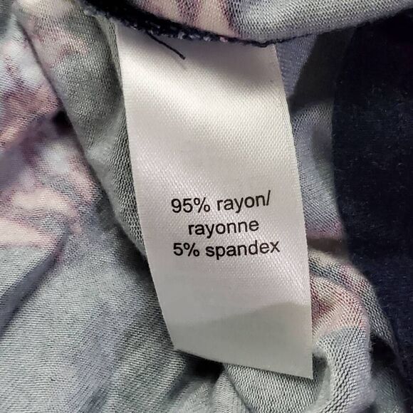 Maurices Sleeveless Floral Swing Dress Navy Criss Cross Back Women’s Size M Rayo - Picture 7 of 9